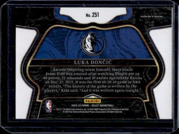 2022-23 Panini Select #251 Luka Doncic