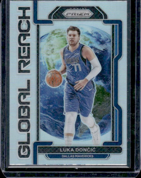 2021-22 Panini Prizm #4 Luka Doncic Global Reach Prizms Silver