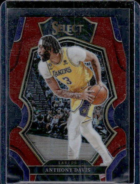 2022-23 Panini Select #117 Anthony Davis Maroon Prizms Die Cut #/175