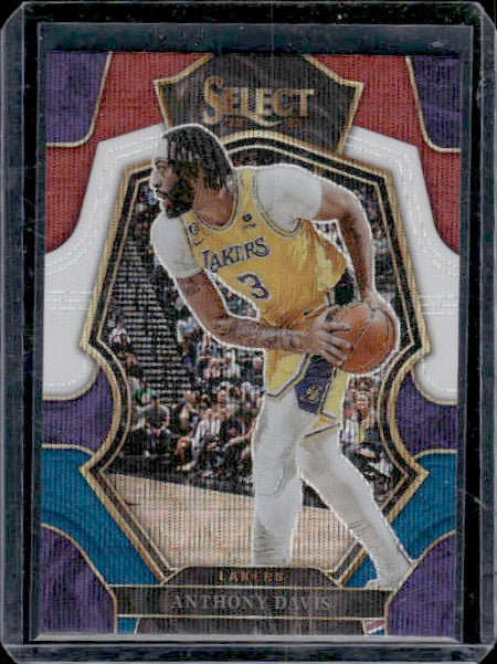 2022-23 Panini Select #117 Anthony Davis Tri-Color Prizms