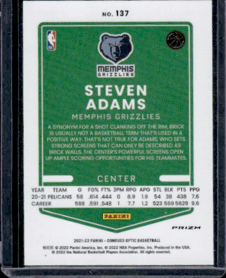 2021-22 Donruss Optic #137 Steven Adams Purple