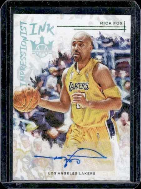 2022-23 Panini Court Kings #II-RAL Rick Fox Impressionist Ink Jade Auto