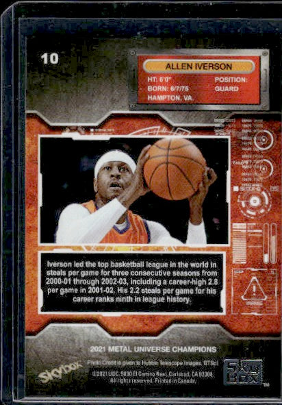 2021 SkyBox Metal Universe Champions #10 Allen Iverson