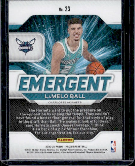 2020-21 Panini Prizm #23 LaMelo Ball Emergent RC