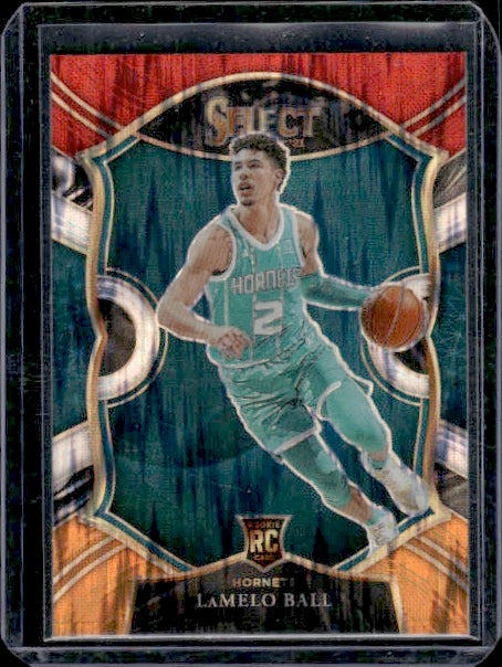 2020-21 Panini Select #63 LaMelo Ball Red White Orange Flash