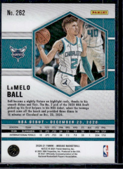 2020-21 Panini Mosaic #262 LaMelo Ball RC