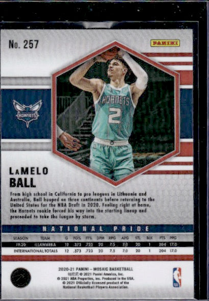 2020-21 Panini Mosaic #257 LaMelo Ball RC