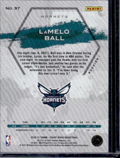 2020-21 Panini Court Kings #97 LaMelo Ball RC