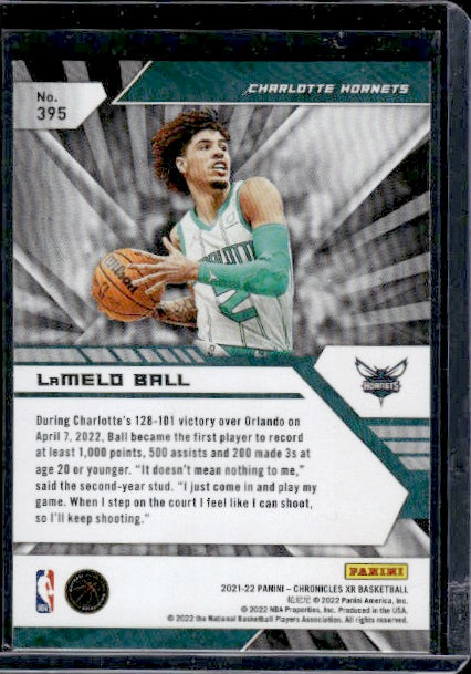 2021-22 Panini Chronicles #395 LaMelo Ball RC