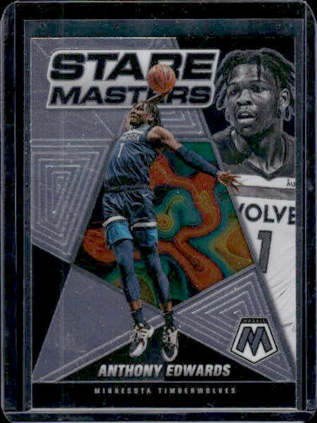 2021-22 Panini Mosaic #10 Anthony Edwards Stare Masters