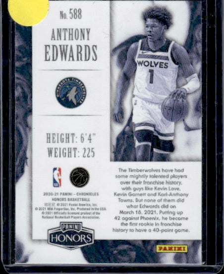 2020-21 Panini Chronicles #588 Anthony Edwards RC