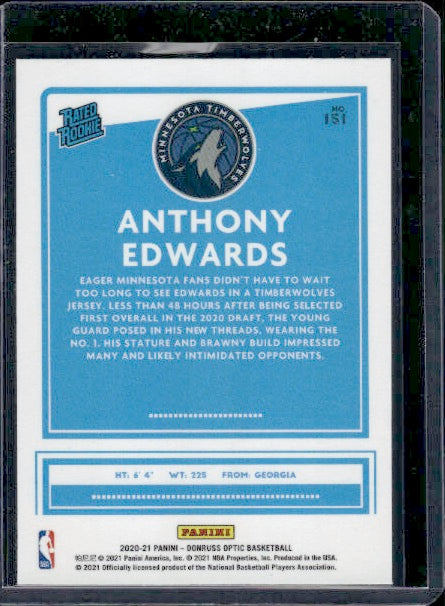 2020-21 Donruss Optic #151 Anthony Edwards RC