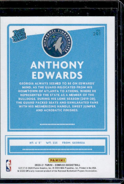 2020-21 Donruss #201 Anthony Edwards RC