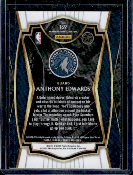 2020-21 Panini Select #169 Anthony Edwards RC