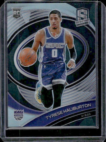 2020-21 Panini Spectra #103 Tyrese Haliburton Silver Variation RC