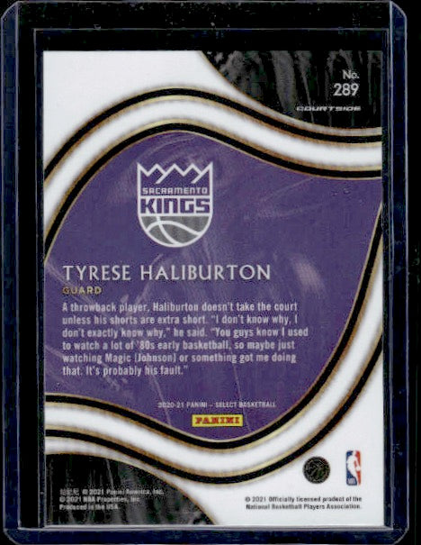 2020-21 Panini Select #289 Tyrese Haliburton RC