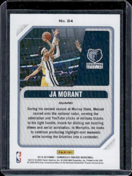 2019-20 Panini Chronicles #84 Ja Morant RC