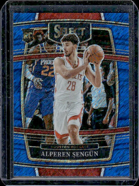 2021-22 Panini Select #19 Alperen Sengun Blue Shimmer Prizms RC