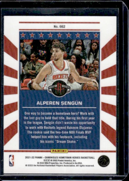 2021-22 Panini Chronicles #662 Alperen Sengun RC