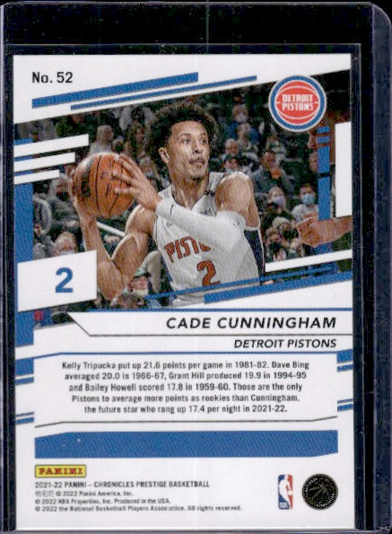 2021-22 Panini Chronicles #52 Cade Cunningham RC