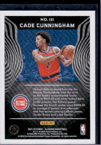 2021-22 Panini Illusions #151 Cade Cunningham Bronze