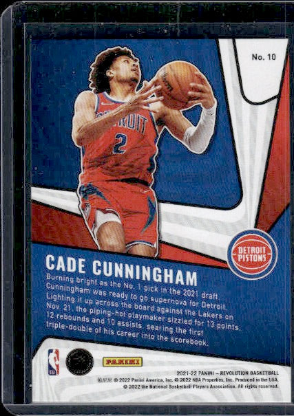 2021-22 Panini Revolution #10 Cade Cunningham Supernova