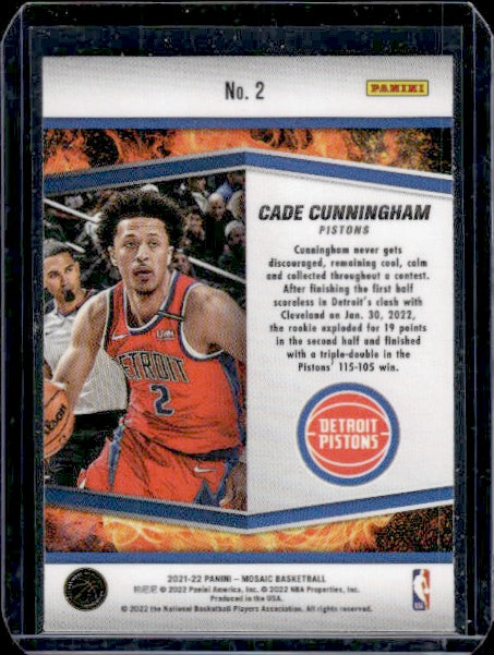 2021-22 Panini Mosaic #2 Cade Cunningham Rising Stars