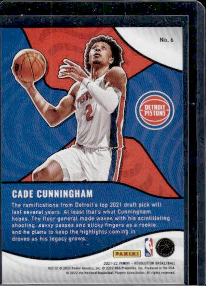 2021-22 Panini Revolution #6 Cade Cunningham Shock Wave RC