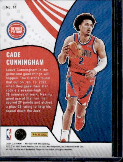 2021-22 Panini Revolution #14 Cade Cunningham Vortex RC