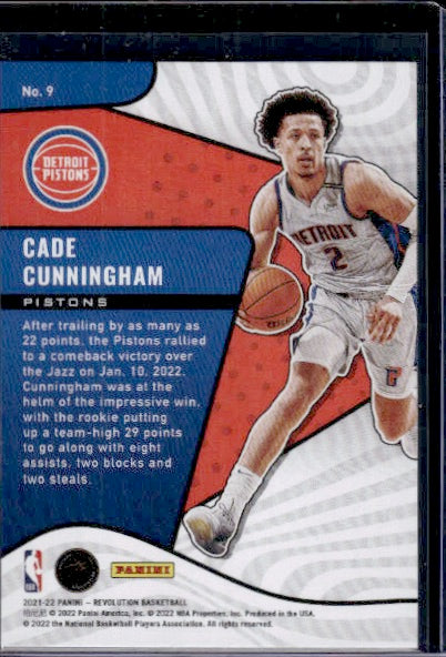 2021-22 Panini Revolution #9 Cade Cunningham Rookie Revolution