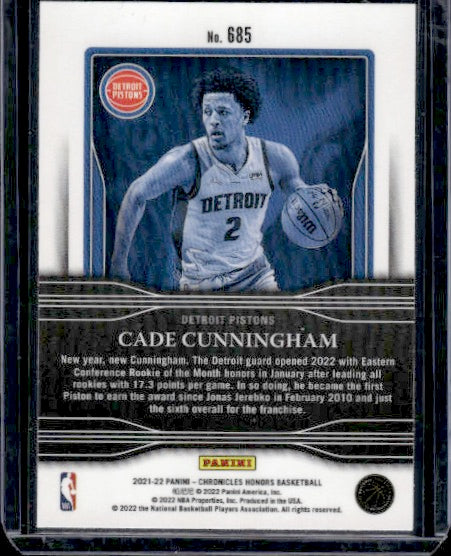 2021-22 Panini Chronicles #685 Cade Cunningham