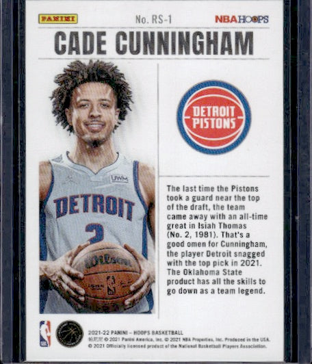 2021-22 Hoops #RS-1 Cade Cunningham Rookie Special