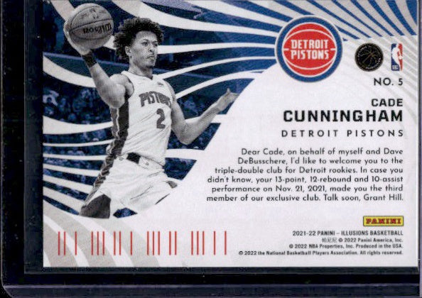 2021-22 Panini Illusions #5 Cade Cunningham Mail Call RC