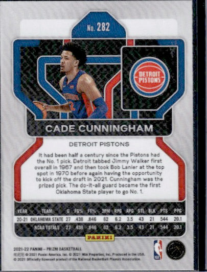 2021-22 Panini Prizm #282 Cade Cunningham RC