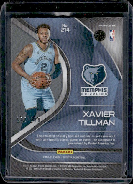 2020-21 Panini Spectra #214 Xavier Tillman #/149 RC