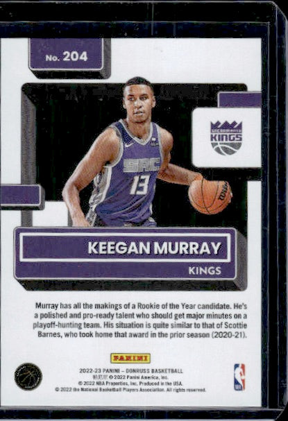 2022-23 Panini Chronicles #204 Keegan Murray Orange #/75 RC