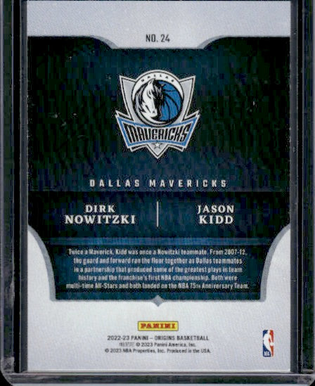 2022-23 Panini Origins #24 Dirk Nowitzki / Jason Kidd Roots of Greatness