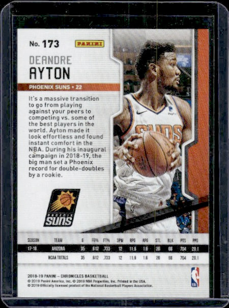 2018-19 Panini Chronicles #173 Deandre Ayton RC