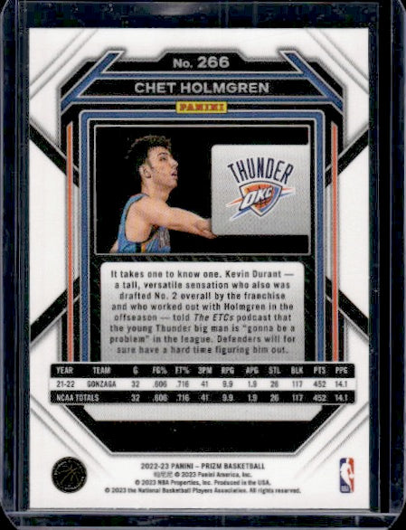 2022-23 Panini Prizm #266 Chet Holmgren RC