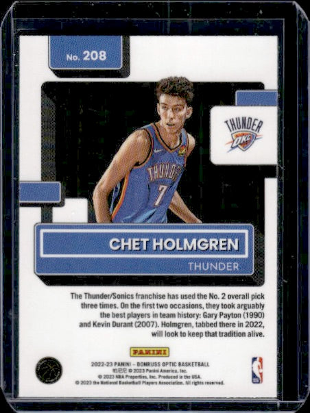 2022-23 Donruss Optic #208 Chet Holmgren RC