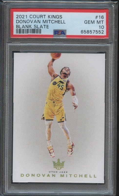 2021-22 Panini Court Kings #16 Donovan Mitchell Blank Slate PSA 10