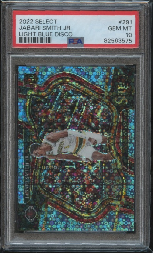 2022-23 Panini Select #291 Jabari Smith Jr. Light Blue Disco PSA 10 #/99 RC