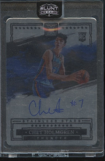 2022-23 Panini Impeccable #SSA-CHG Chet Holmgren Stainless Stars Auto #/75 RC