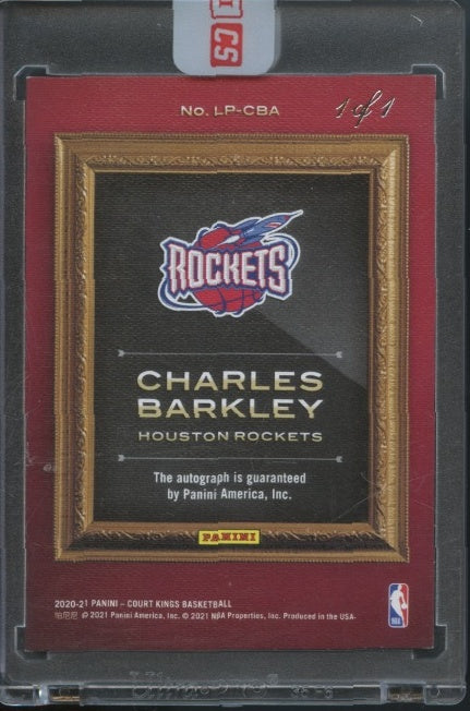 2020-21 Panini Court Kings Charles Barkley Legacy Portrait Sig Masterpiece #/1