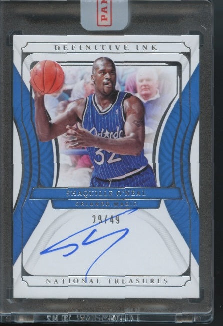 2021-22 Panini National Treasures #DI-SON Shaquille O'Neal Definitive Ink #/49