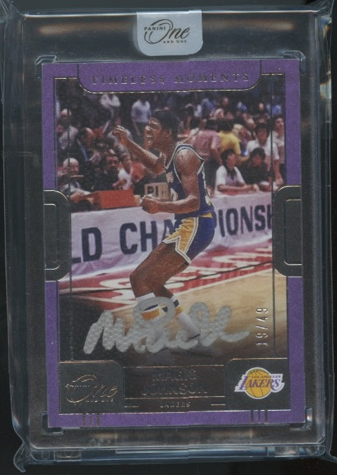 2022-23 One & One #TMA-MJO Magic Johnson Timeless Moments Autographs /49