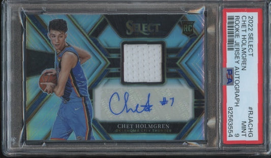 2022-23 Panini Select #RJA-CHG Chet Holmgren RJA PSA 9 #/99 RC