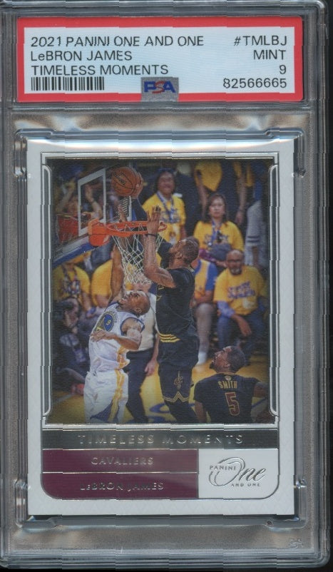 2021-22 Panini One and One #TM-LBJ LeBron James Timeless Moments PSA 9