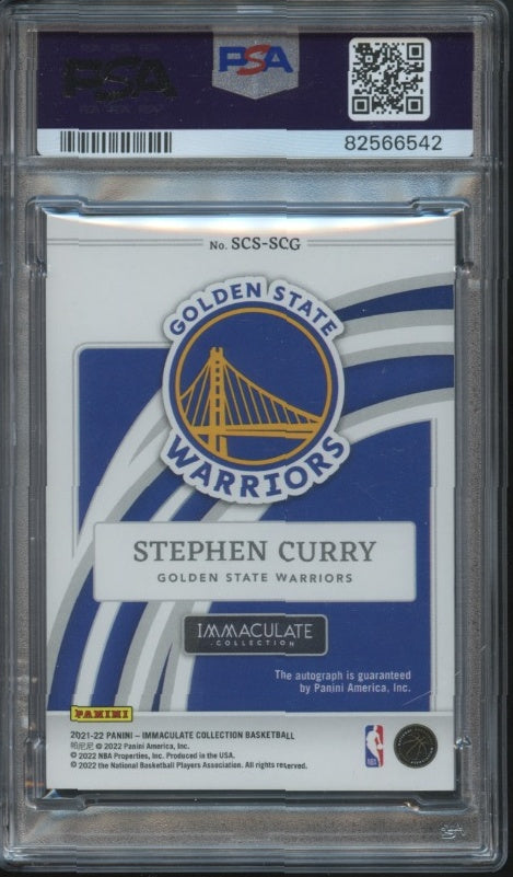 2021-22 Panini Immaculate #SCS-SCG Stephen Curry Scorers Club Gold PSA 9 #/10