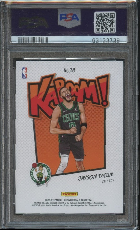 2020-21 Panini Crown Royale #18 Jayson Tatum Kaboom! PSA 10